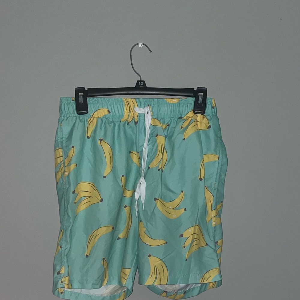 Light Blue Banana Swim Trunks